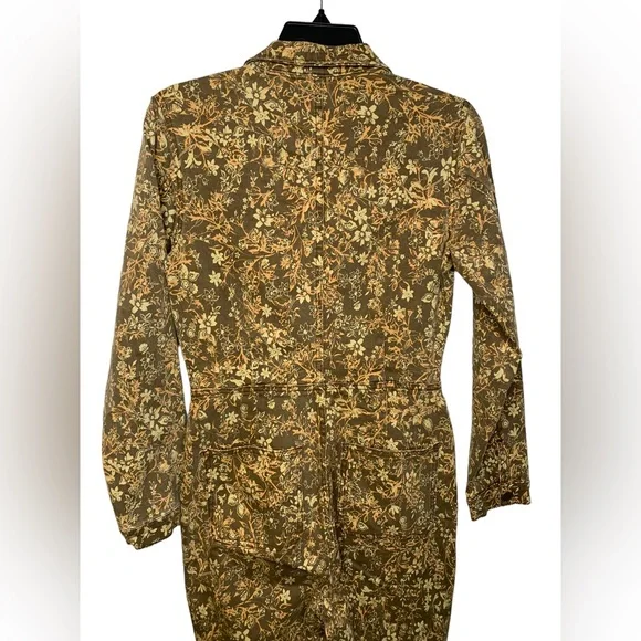 NWT Free People Lennox Printed Jumpsuit Cappuccino Combo Size Small